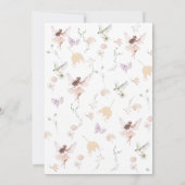 Elegantes Wildblume Garden Baby Einladung (Rückseite)