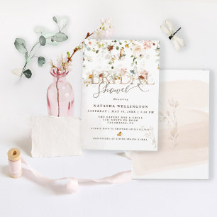 Elegantes Wildblume Garden Brautparty Einladung