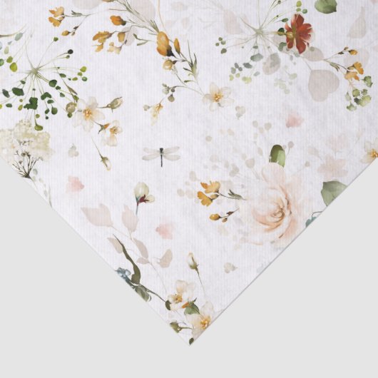 Elegantes Wildblume Garden Tissue Seidenpapier (Detail)