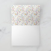 Elegantes Wildblume Kalligrafisches Brautparty Dankeskarte (Innenseite)