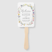Elegantes Wildblume Meadow Wedding Programm Fächer (Vorderseite)