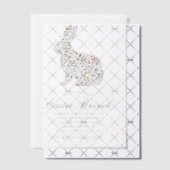 Elegantes Wildblume Rabbit Osterbrunch Pergament Einladungen (Versetzt (Einladung))