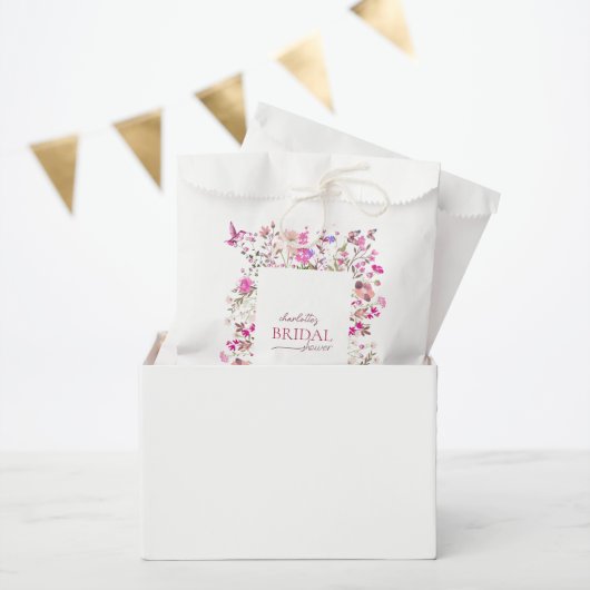 Elegantes Wildblume Ruby Rose Brautparty Geschenktütchen (Party)