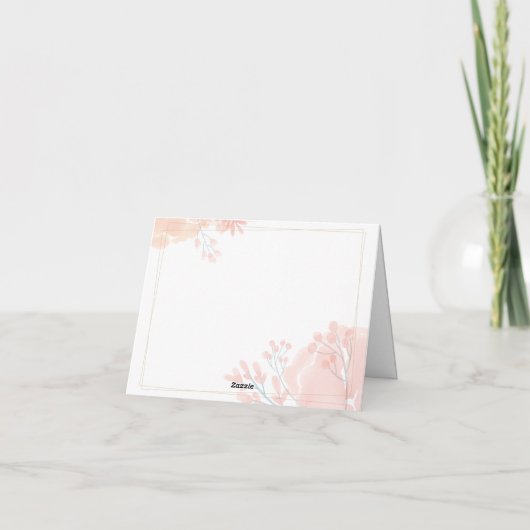 Elegantes Wildblume Wasserfarbenes Brautparty Dankeskarte (Rückseite)