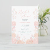 Elegantes Wildblume Wasserfarbenes Brautparty Einladung (Stehend Vorderseite)