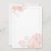 Elegantes Wildblume Wasserfarbenes Brautparty Einladung (Rückseite)