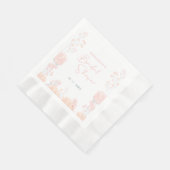 Elegantes Wildblume Wasserfarbenes Brautparty Serviette (Ecke)