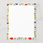 Elegantes Wildblumen farbenfrohe Blumengestecke (Rückseite)