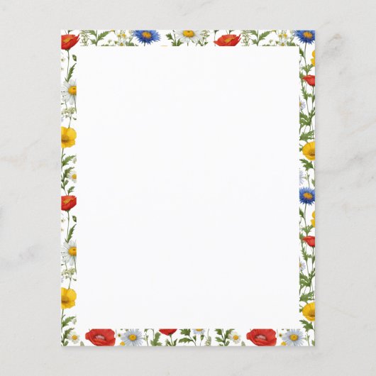 Elegantes Wildblumen farbenfrohe Blumengestecke (Rückseite)