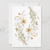 Elegantes Wildblumen Garden Brautparty Einladung (Rückseite)