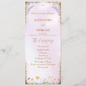 Elegantes Wildblumen-Pink-Flachprogramm Programm (Vorderseite)