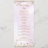 Elegantes Wildblumen-Pink-Flachprogramm Programm (Rückseite)