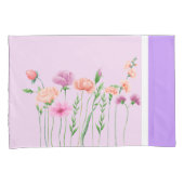 Elegantes Wildblumen Set von Pillowcases Kissenbezug (Vorderseite-Rechts)