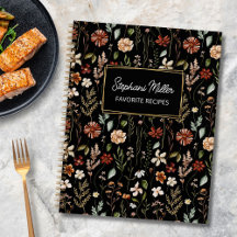 Elegantes Wildblumenmuster Schwarz Rezept