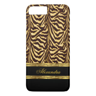 Elegantes Wildes Zebra Schwarz und Gold Case-Mate iPhone Hülle