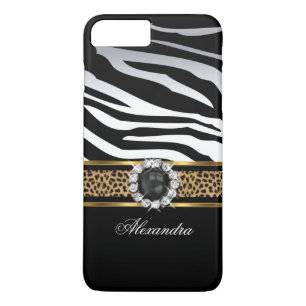 Elegantes Wildes Zebra-Streifen-Leopard-Schwarz-Go Case-Mate iPhone Hülle