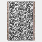 Elegantes William-Morris-Distel-Muster Decke (Vorderseite Vertikal)