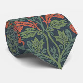 Elegantes William-Morris-Erdbeer-Blumenmuster Krawatte (Gerollt)