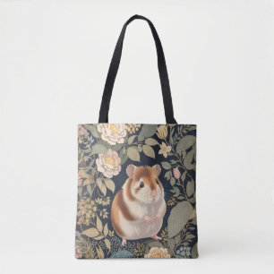 Elegantes William-Morris-inspiriertes Hamster-Blum Tasche