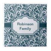 Elegantes William Morrisblumendistel-Muster Fliese (Vorderseite)