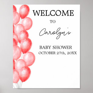 Elegantes Willkommensposter für Baby Shower Poster