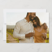 Elegantes Wine Toast Foto Save the Date (Rückseite)