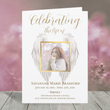 Elegantes Wings Memorial Service Beerdigung Foto