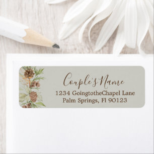 Elegantes Winter Beige-Rücksendesiegel