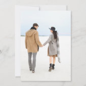 Elegantes Winter Berries Foto Hochzeit retten Datu Einladung (Rückseite)