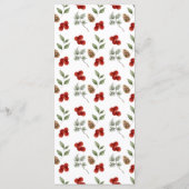 Elegantes Winter Botanical Baby Shower Menü Menükarte (Rückseite)