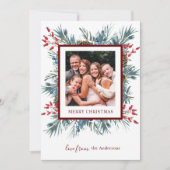 Elegantes Winter Botanicals Weihnachts-Foto (Vorderseite)