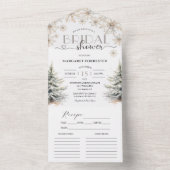 Elegantes Winter-Brautparty All In One Einladung (Innen Boden)