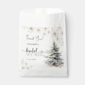 Elegantes Winter-Brautparty Geschenktütchen (Vorderseite)