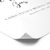 Elegantes Winter Brautparty Hot Cocoa Poster (Ecke)