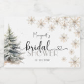 Elegantes Winter-Brautparty Schaumweinetikett (Einzelnes Label)