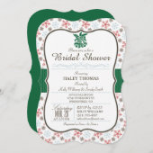 Elegantes Winter-Brautparty; Schneeflocken Einladung (Vorne/Hinten)