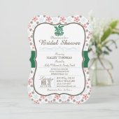 Elegantes Winter-Brautparty; Schneeflocken Einladung (Stehend Vorderseite)