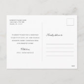 Elegantes Winter Christmas Foto Modernes Feiertagspostkarte (Rückseite)