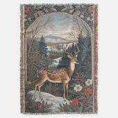 Elegantes Winter Deer Nature Design Decke (Vorderseite Vertikal)