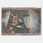 Elegantes Winter Deer Nature Design Decke (Vorderseite)