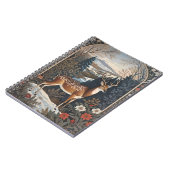 Elegantes Winter Deer Nature Design Notizblock (Linke Seite)