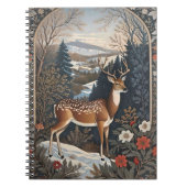 Elegantes Winter Deer Nature Design Notizblock (Vorderseite)