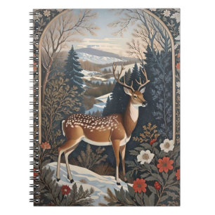 Elegantes Winter Deer Nature Design Notizblock