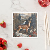 Elegantes Winter Deer Nature Design Serviette (Beispiel)