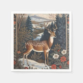 Elegantes Winter Deer Nature Design Serviette (Vorderseite)