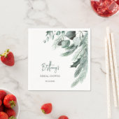 Elegantes Winter Eukalyptus-Brautparty Serviette (Beispiel)