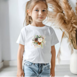 Elegantes Winter Evergreen Baby Shower Party Baby T-shirt