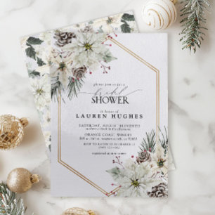 Elegantes Winter Evergreen Brautparty Einladung