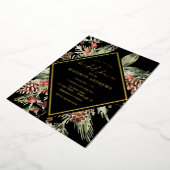 Elegantes Winter Evergreen Poinsettia Brautparty Folieneinladung (Gedreht)