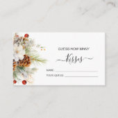 Elegantes Winter Evergreen & Rowan Brautparty Begleitkarte (Vorderseite)